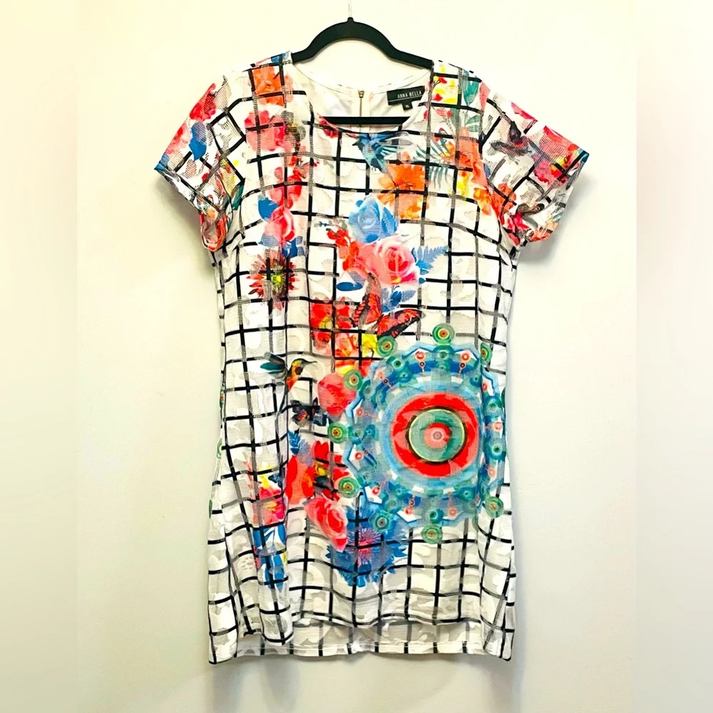 Colorful Grid Pattern Dress - Picture 2 of 3